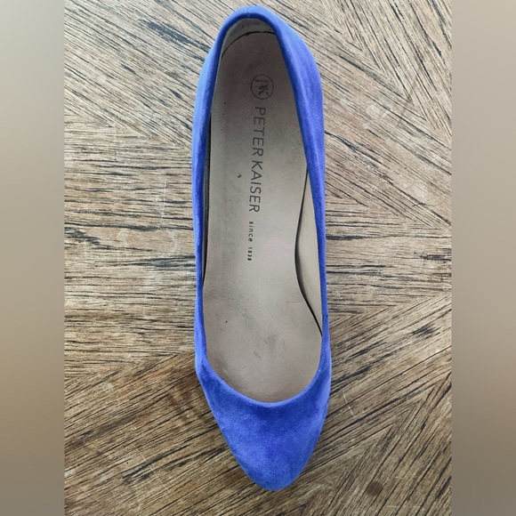 Stunning Peter Kaiser Blue Suede with silver block heels - Size 5,5 UK / 8 US - Picture 7 of 14
